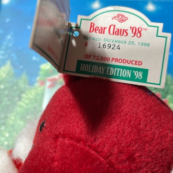 MEMTS limited Editions red 9" Bear Claus '98 - number 16924 of 72,000 produced - Picture 5 of 5